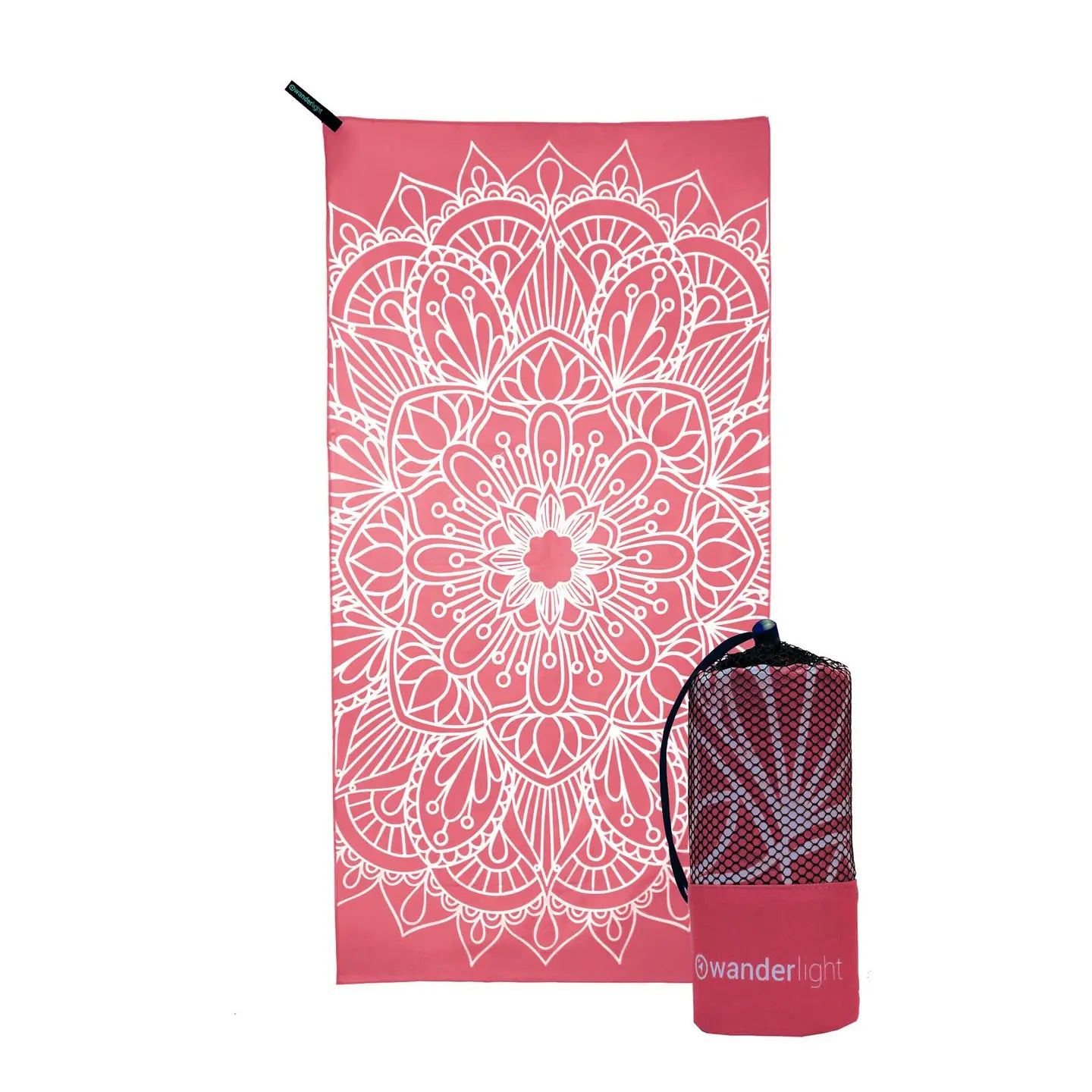 Microfiber Travel Towel - Ella Coral, Large (160 X 80 cm)