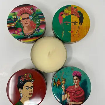 Frida Candle in Metal Box